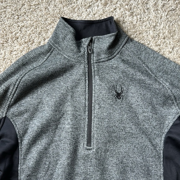 EUC Men’s SPYDER BOUNDLESS Gray/Black 1/2-ZIP MID WEIGHT CORE SWEATER Size XL - Picture 5 of 13